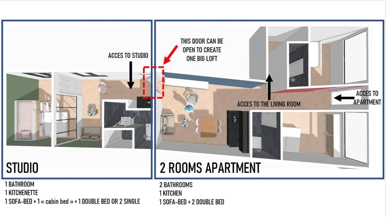 Maison Francois Paris - Two Rooms Apartment & Studio - Linkable Together מראה חיצוני תמונה